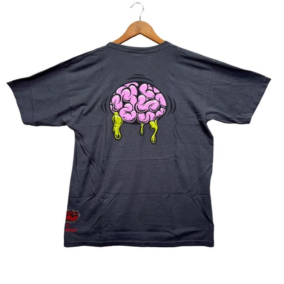 RARE Kid Robot X Dirty Donny Gray Brain Eyes Streetwear T-Shirt Men's L - Picture 2 of 8